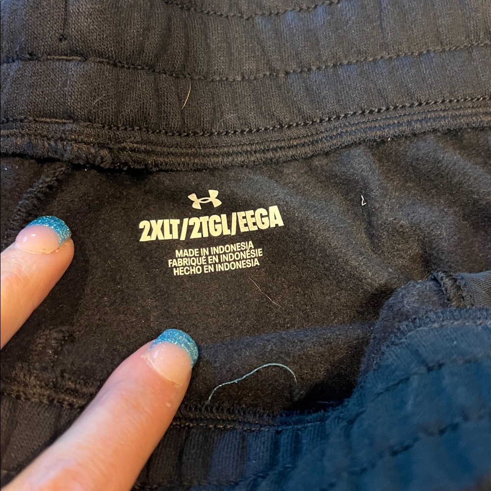 Under Armour Black Joggers Men’s 2XLT Athletic Sweatpants Gym Workout Loose Fit - Picture 2 of 6